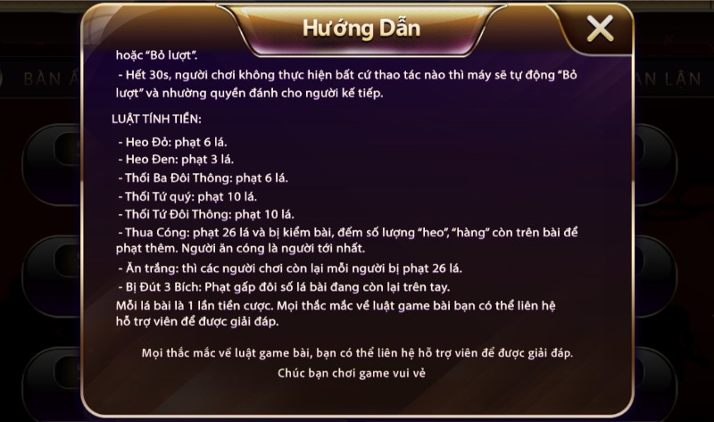 Luật chơi tiến lên Sunwin