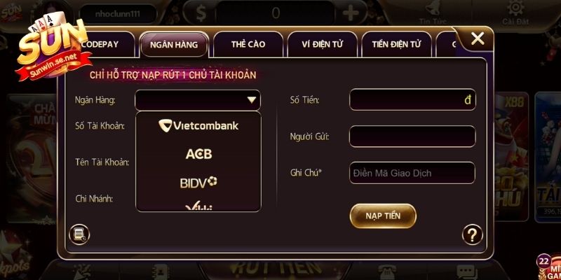 Ảnh Sunwin - Tổng Hợp Các Tấm Hình Ấn Tượng Nhất 2025 7 Nạp tiền thông qua chuyển khoản ngân hàng nhanh chóng